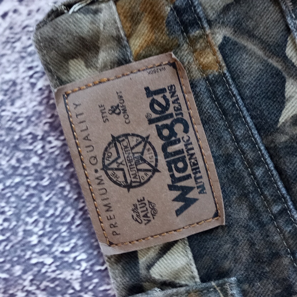 WRANGLER CAMOUFLAGE Denim Jeans BAGGY - Picture 2 of 11